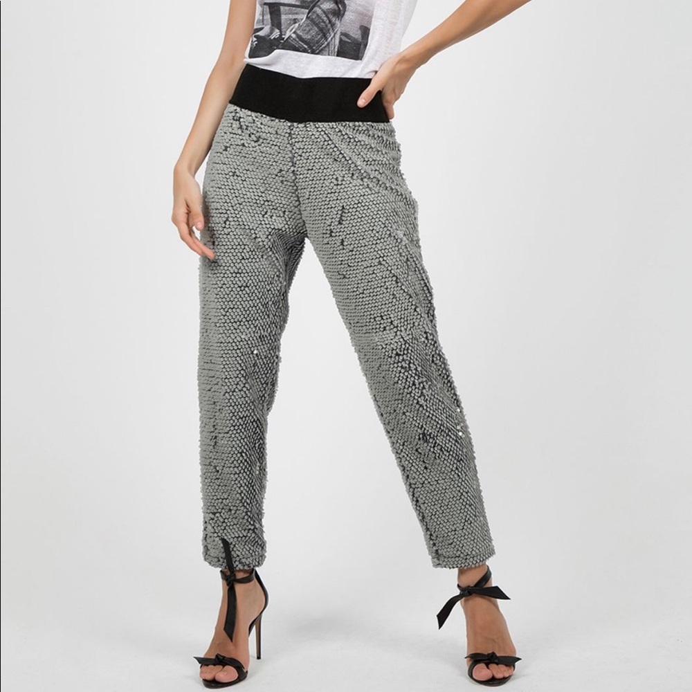 Sequin Pants in grey